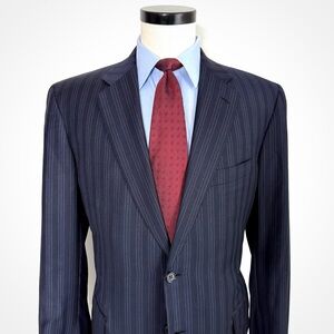 Brioni Nomenta Blue Stripe Blazer | 44S